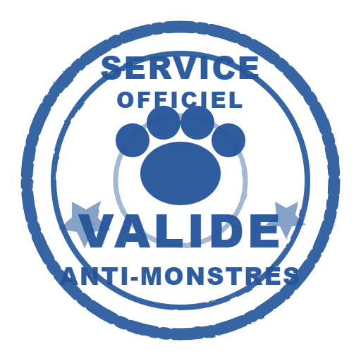 Tampon Service officiel anti-monstres validé